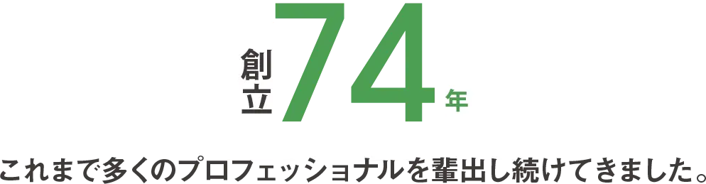 これまで多くのプロフェッショナルを輩出し続けてきました